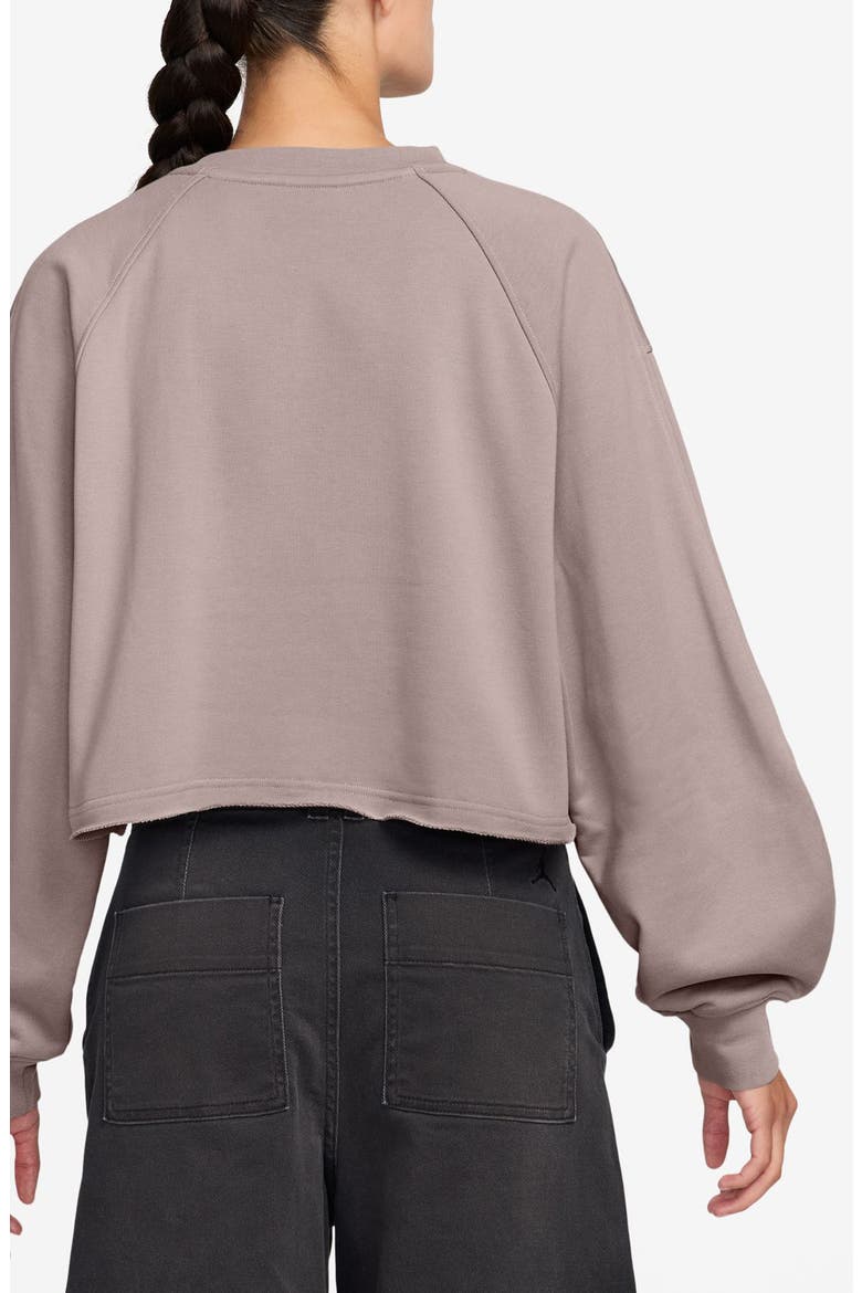 Oversize Fleece Crop Sweatshirt, Alternate, color, PARTICLE ROSE/ BARELY ROSE