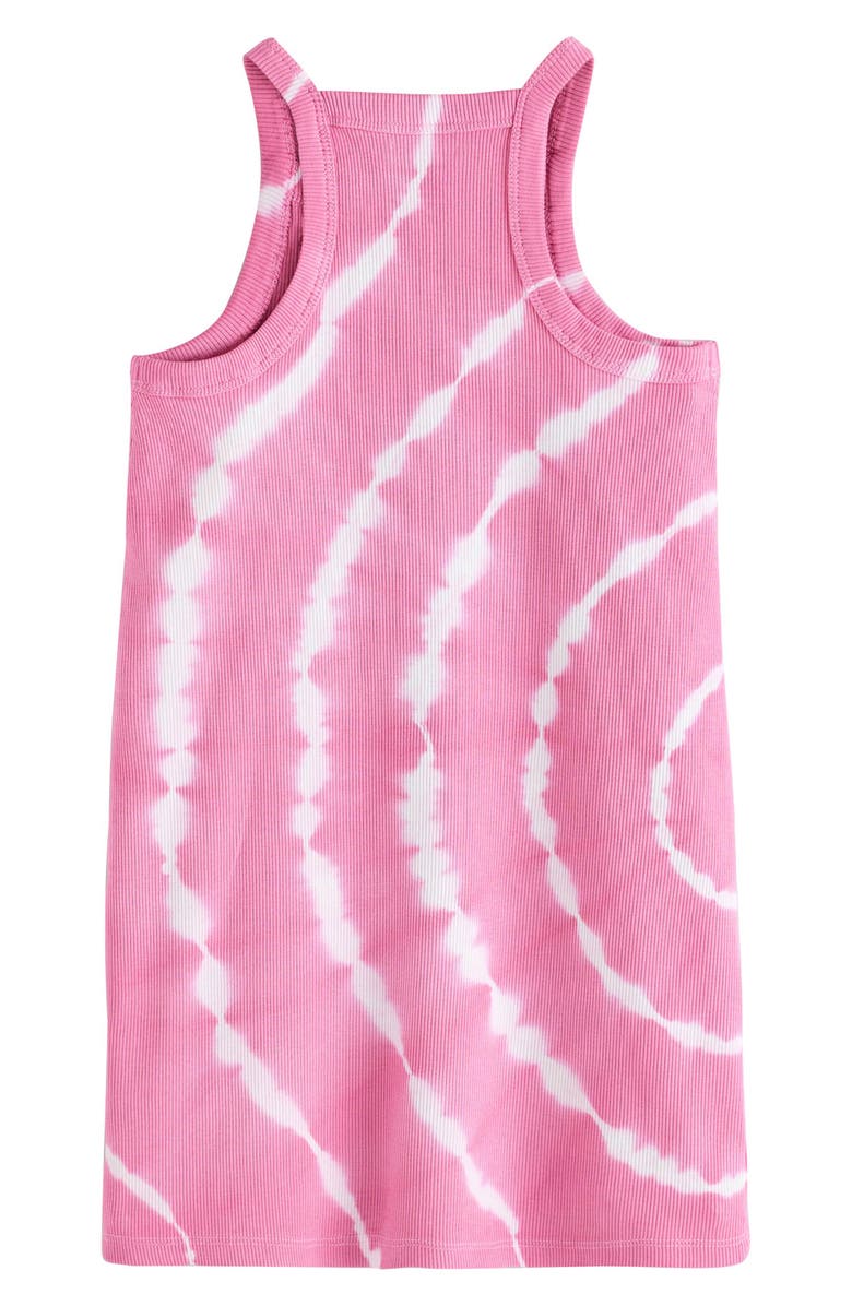 NEXT Kids' Tie Dye Cotton Rib Tank Dress, Alternate, color, Pink