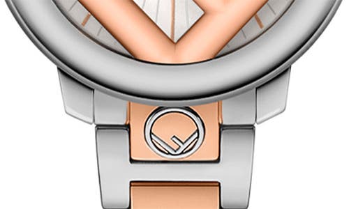 Fendi Run Away Two-tone Swiss Quartz Bracelet Watch, 36mm