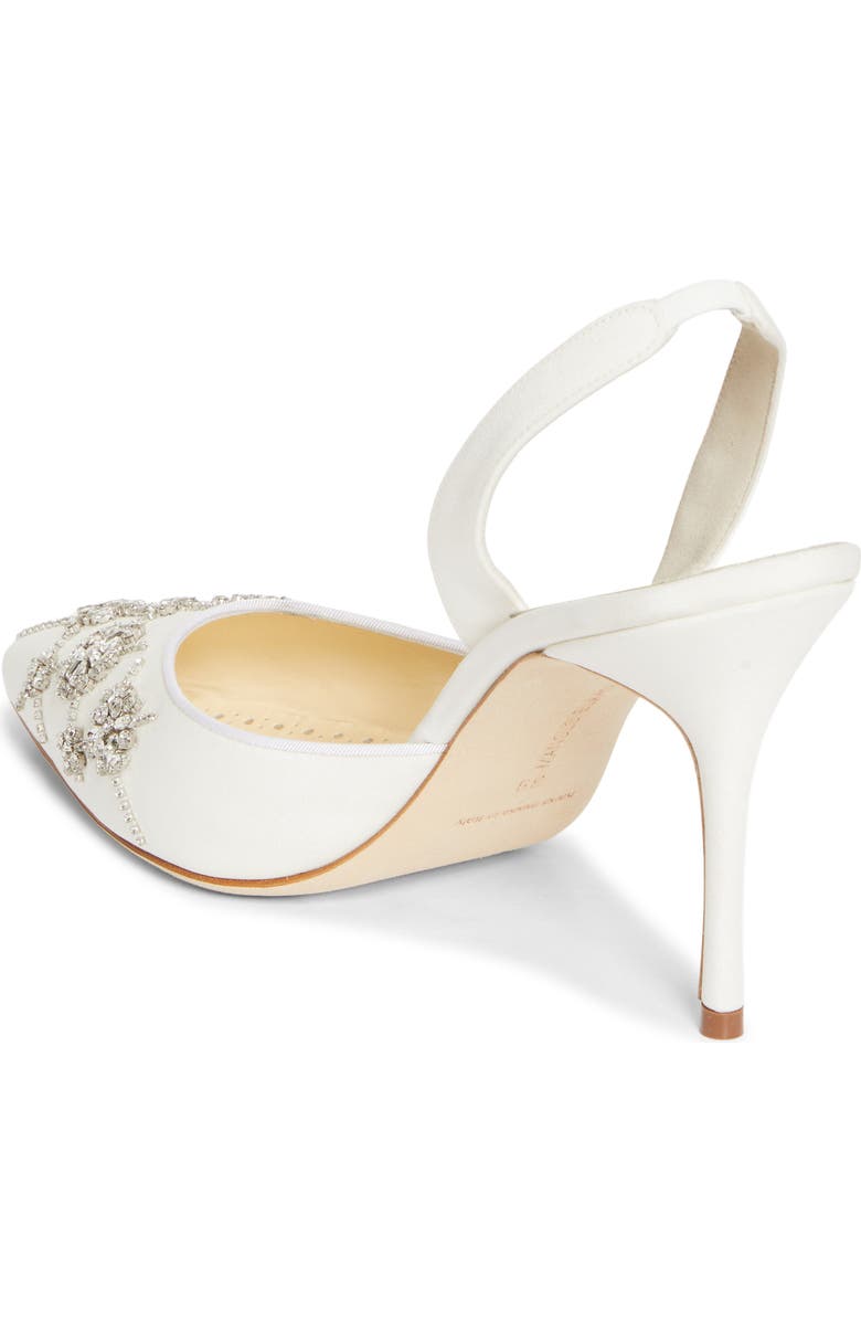 Manolo Blahnik Ralyne Embellished Slingback Pump, Alternate, color, Mcrm 1205/Yemb 943I