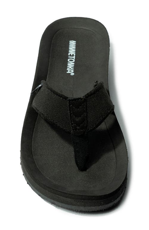Minnetonka Hedy 2.0 Flip Flop In Black Solid