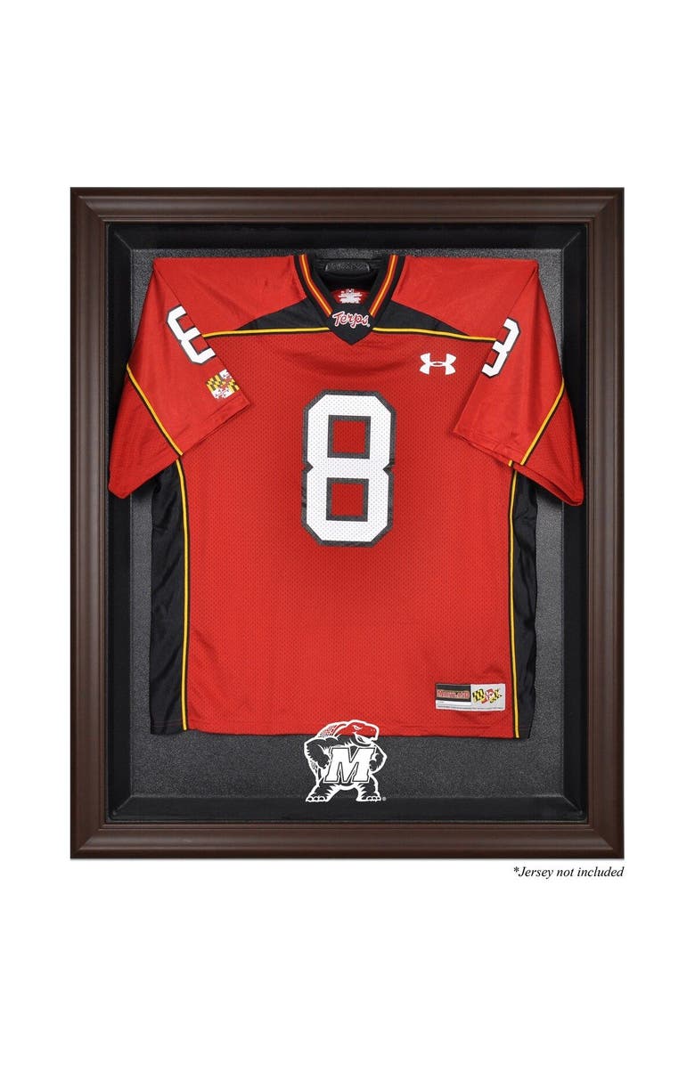 FANATICS AUTHENTIC Maryland Terrapins Brown Framed Logo Jersey Display Case, Main, color, 
