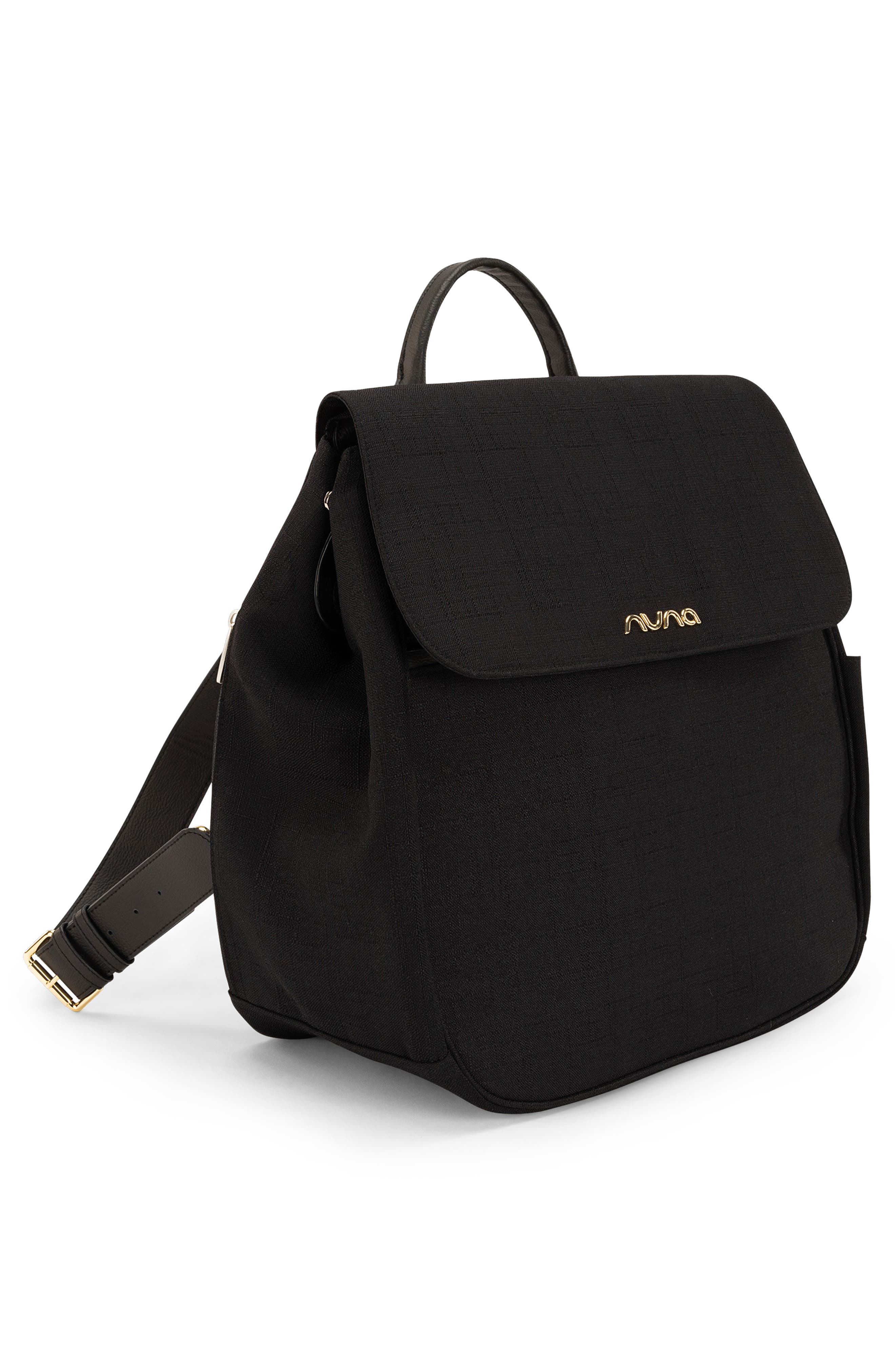 Nuna Diaper Changing Backpack & Insulated Bottle Case, Alternate, color, Caviar