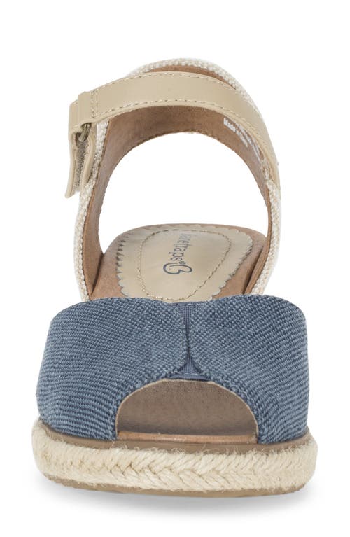 Baretraps Odetta Espadrille Wedge Sandal In Navy Blue Canvas