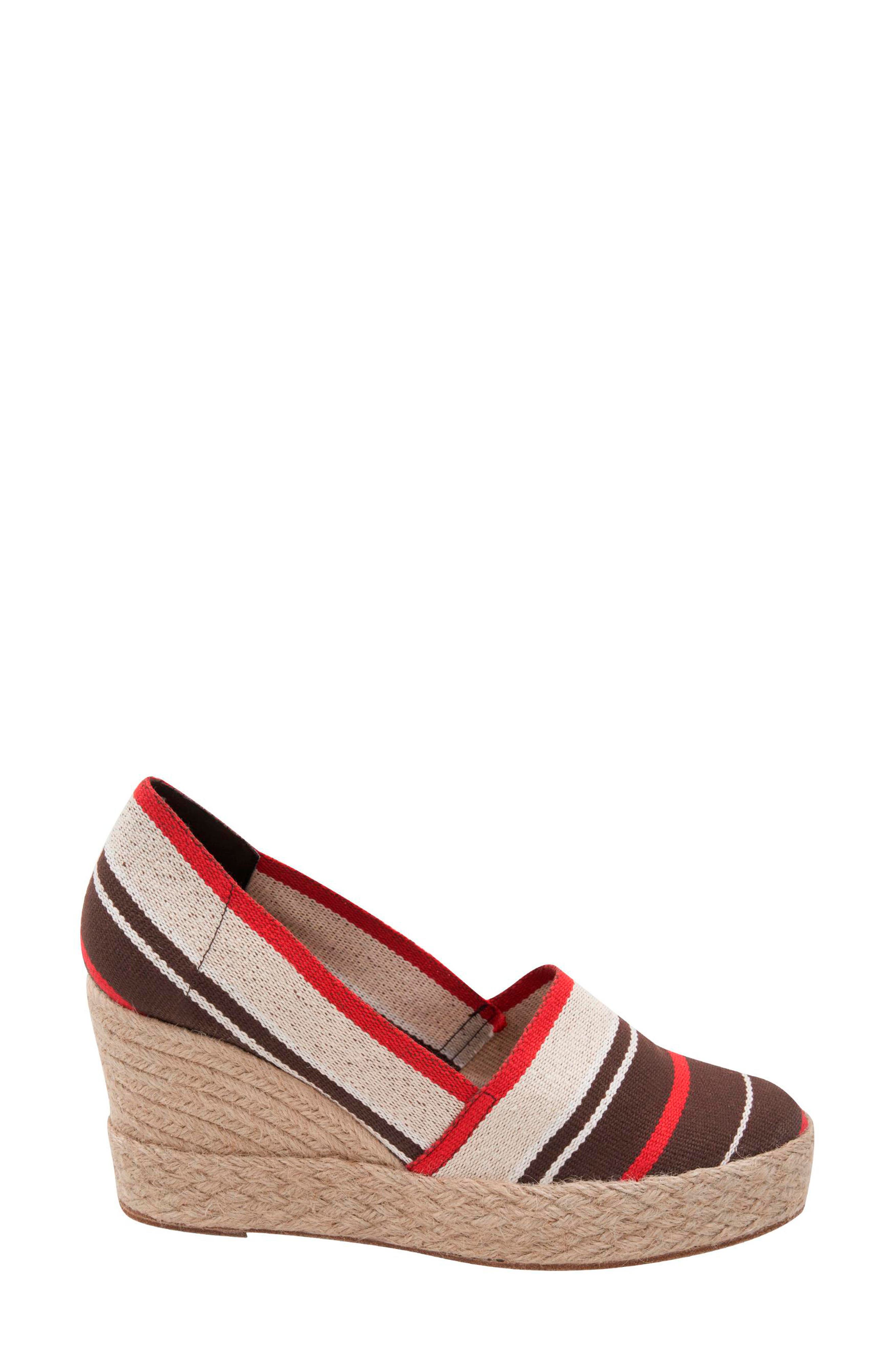 André Assous Patti Espadrille Wedge, Alternate, color, Brown Multi