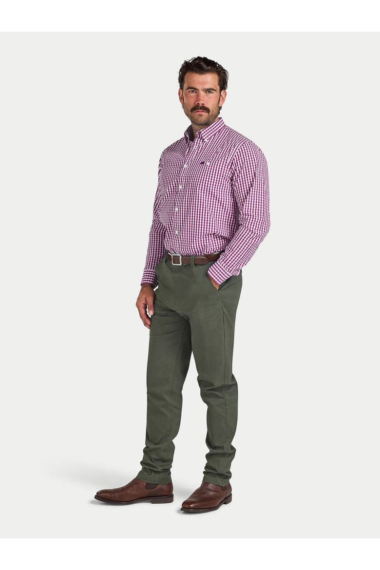 Classic Long Sleeve Gingham Shirt, Alternate, color, Purple