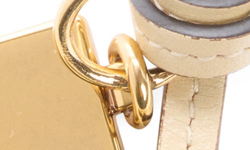 Chloé Bijou De Sac Logo En Cuir Brillant Femme Blanc Taille Onesize 100% Cuir De Veau, Laiton In Deep Ivory