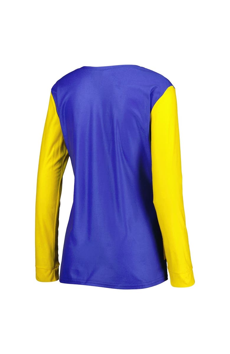 FOCO Women's FOCO Royal Los Angeles Rams Holiday Ugly Pajama Set, Alternate, color, Royal