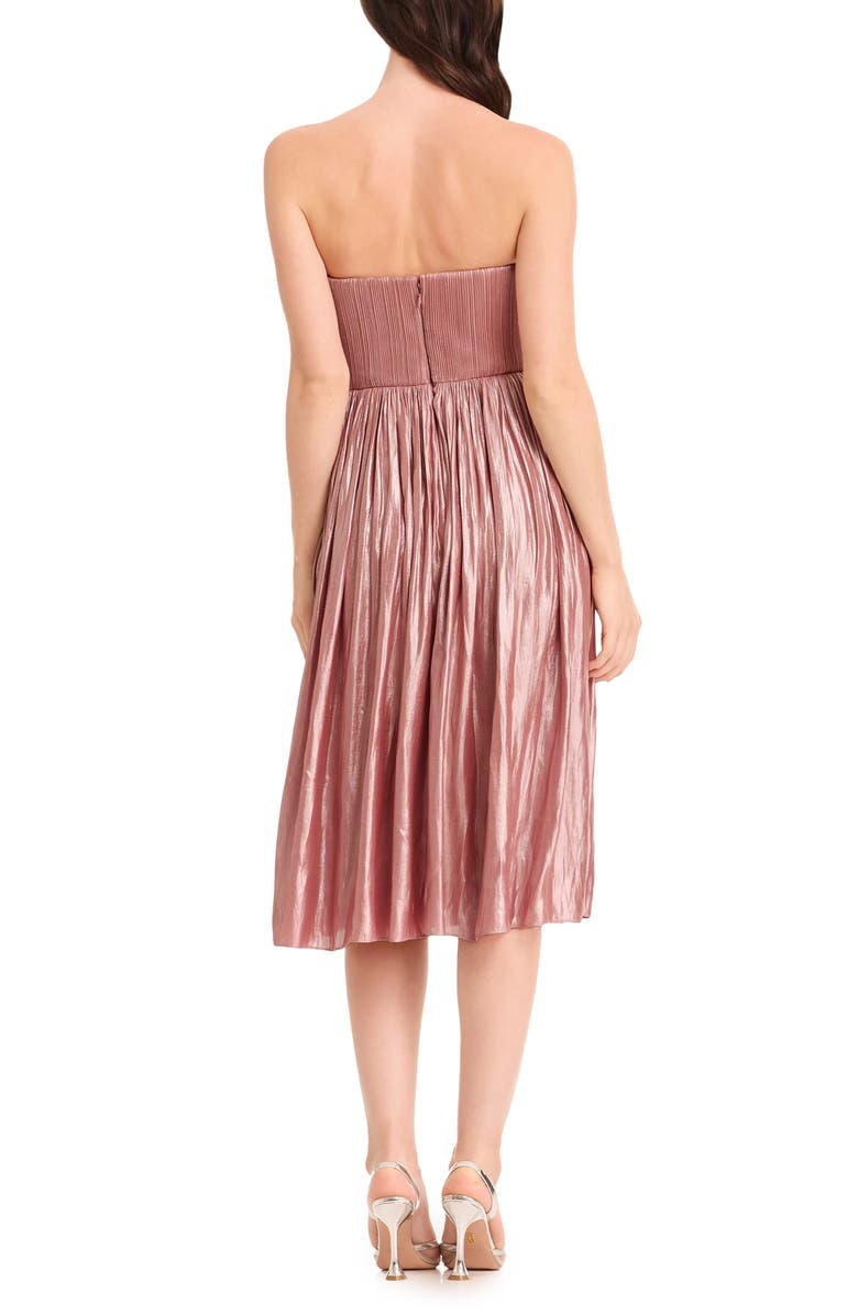Dress the Population Tovah Strapless Fit & Flare Dress, Alternate, color, Rose