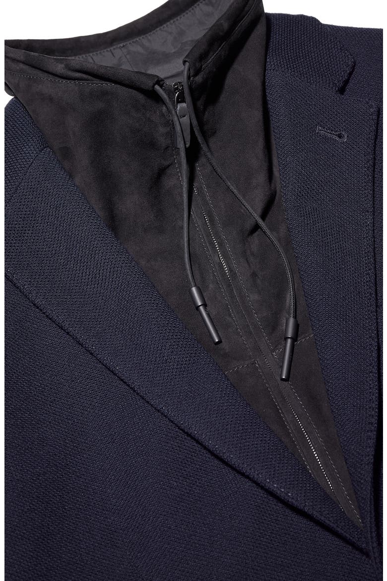 High Performance™ Jersey Jacket with Removable Suede Bib, Alternate, color, NAVY