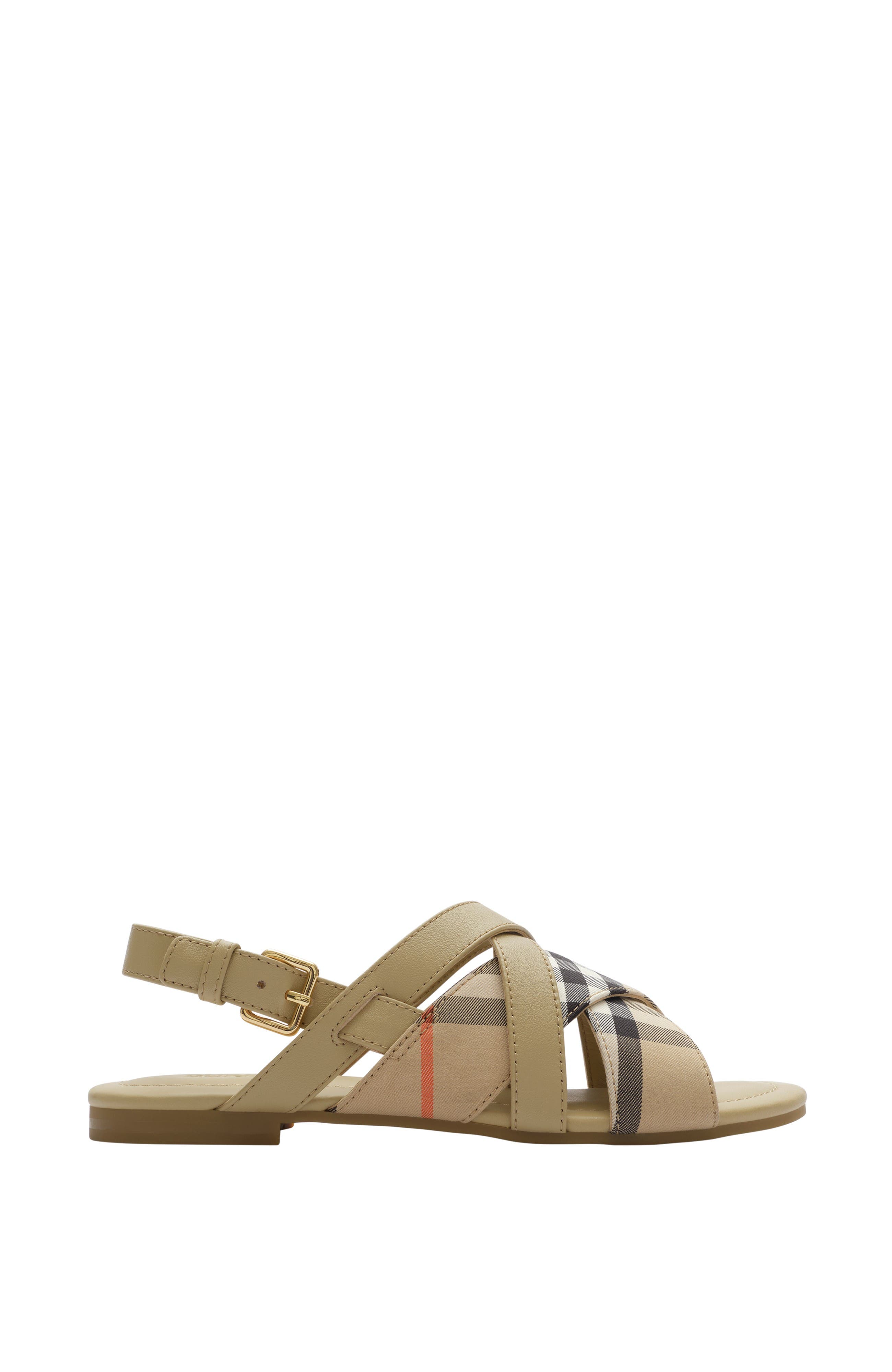Burberry Check Sandals, Main, color, 