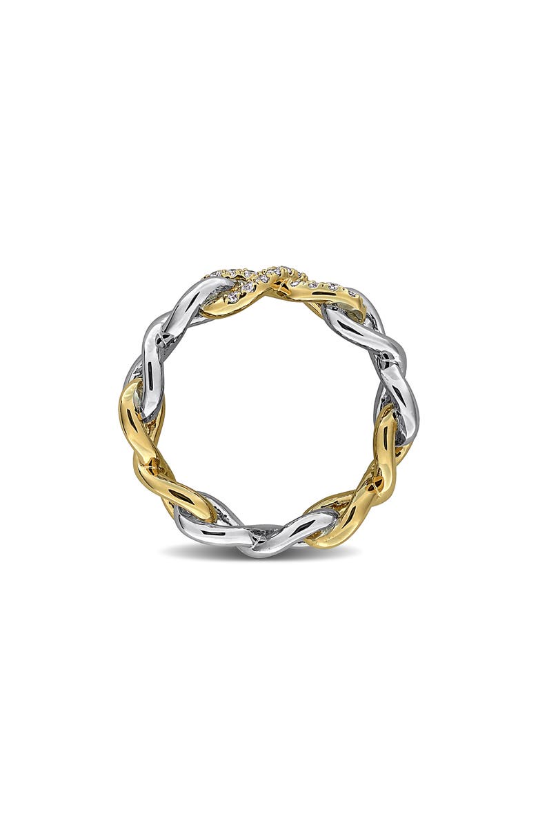 Created Forever Lab-Grown Diamond Two-Tone Infinity Band Ring - 0.19ct., Alternate, color, Silver