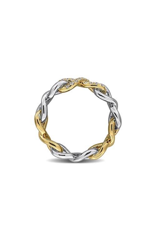 Created Forever Lab-grown Diamond Two-tone Infinity Band Ring In Metallic
