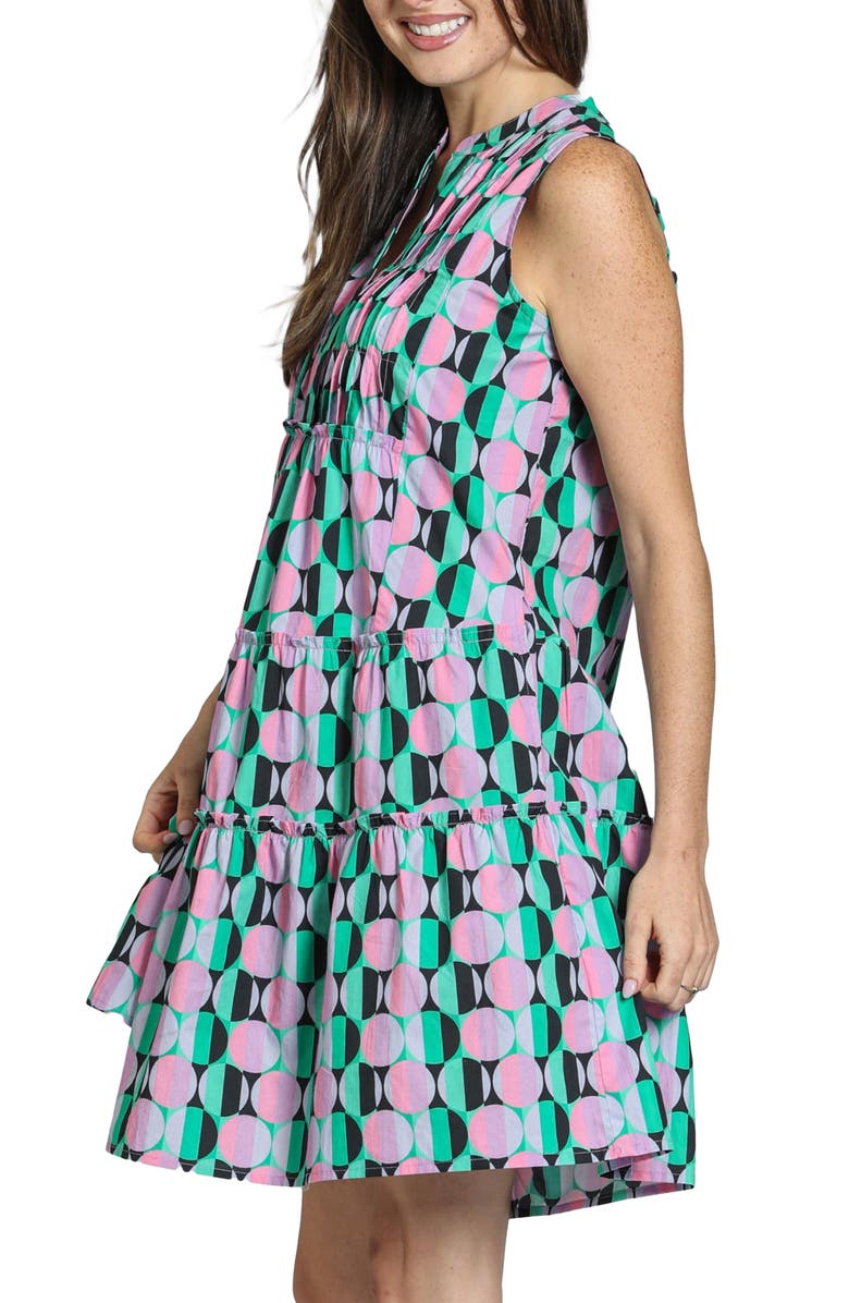 APNY Pintuck Sleeveless Cotton Dress, Alternate, color, Purple Multi