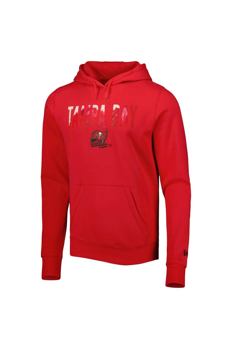 Men's New Era Red Tampa Bay Buccaneers Ink Dye Pullover Hoodie, Alternate, color, Red