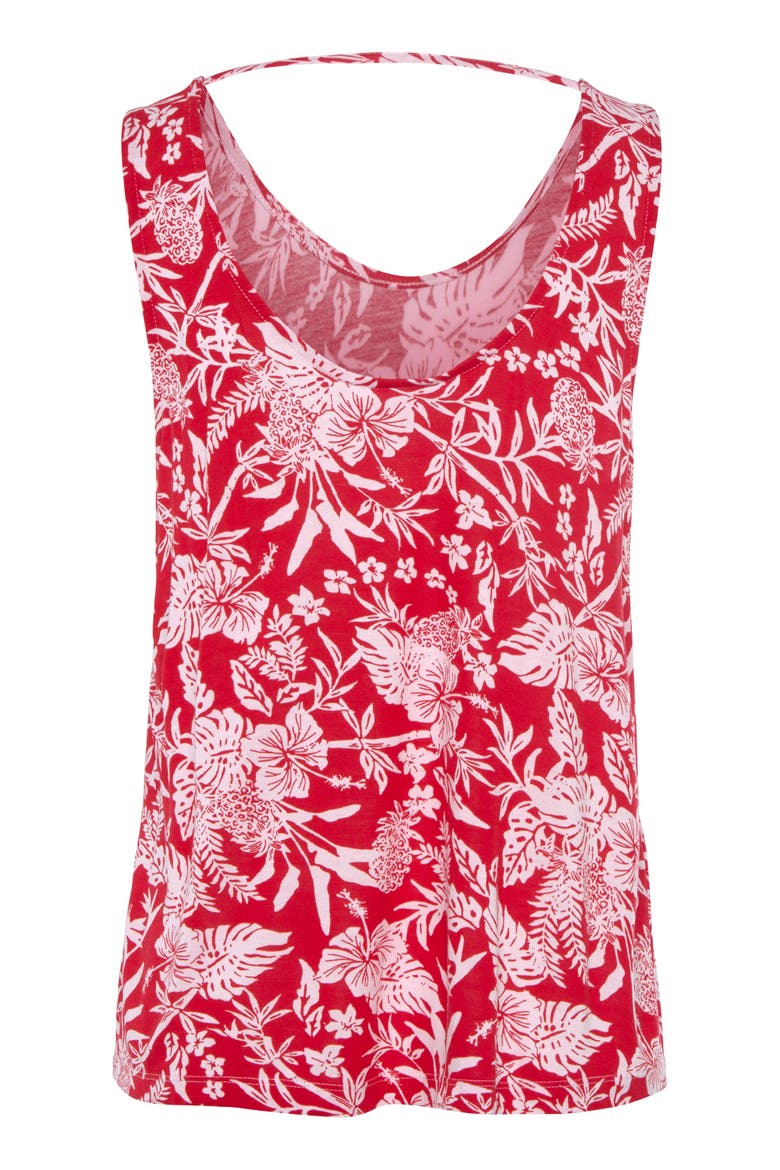 Sleeveless Tank Top, Alternate, color, Red & White