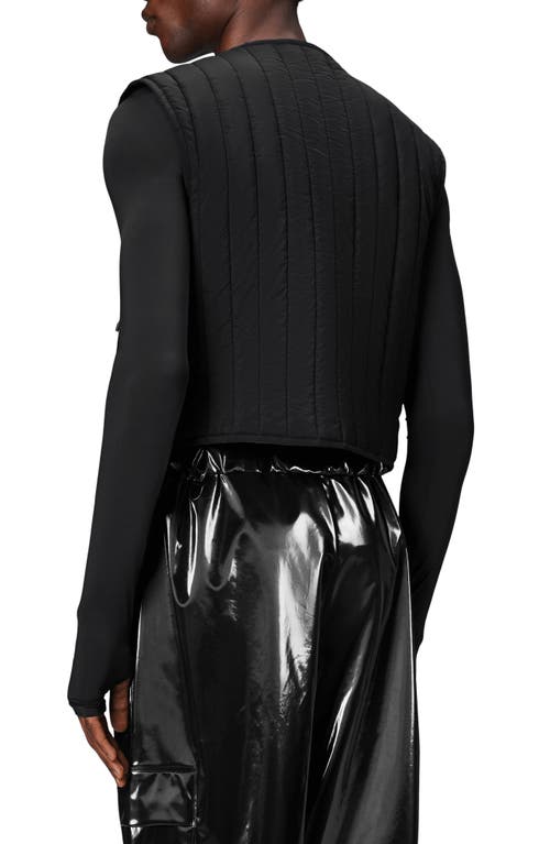 Shop Rains Banja Water Resistant Crop Liner Vest In Black