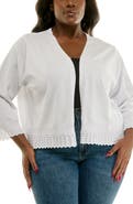 Nina Leonard Scalloped Lace Trim Bolero