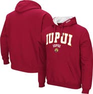 COLOSSEUM Men's Colosseum Crimson IUPUI Jaguars Arch & Logo 3.0 Pullover Hoodie