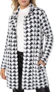 Liverpool Los Angeles Houndstooth Open Front Sweater Coat