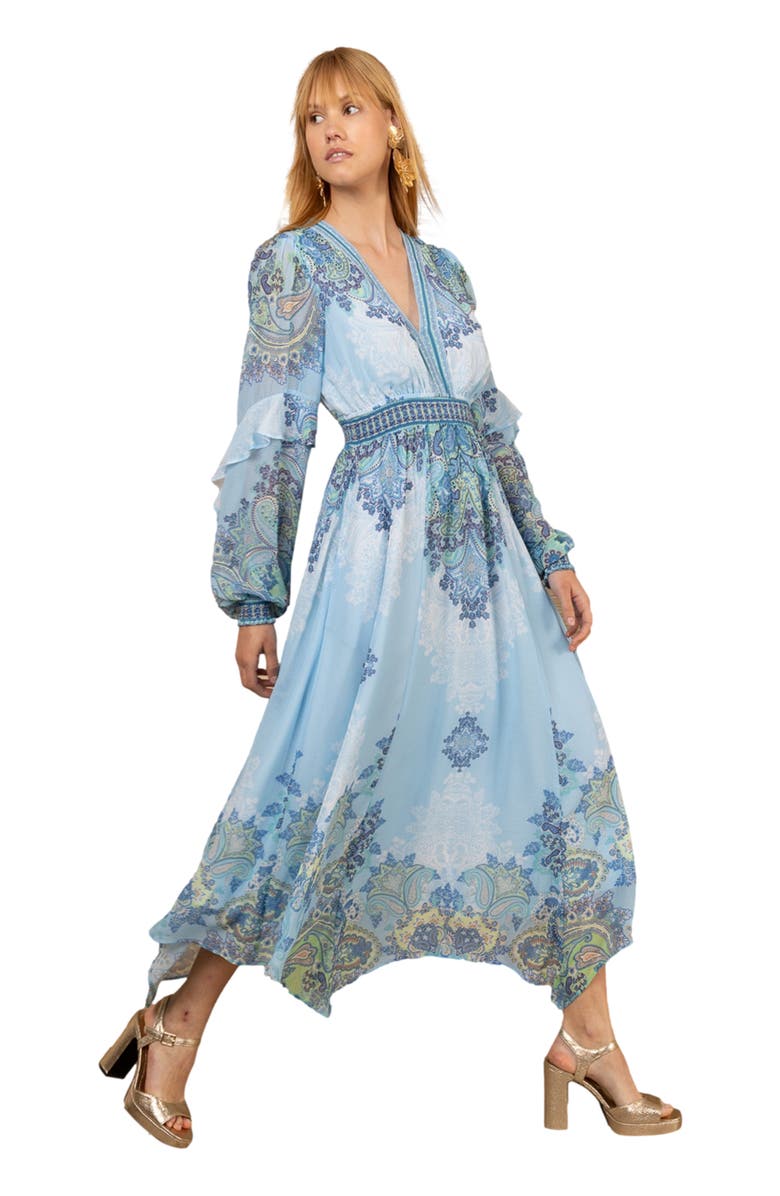 Hale Bob Kamilah Chiffon Dress, Alternate, color, Blue