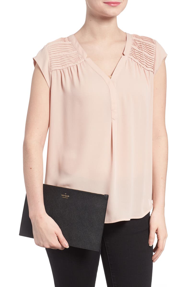 Kate Spade New York cameron street lilia leather clutch, Alternate, color,