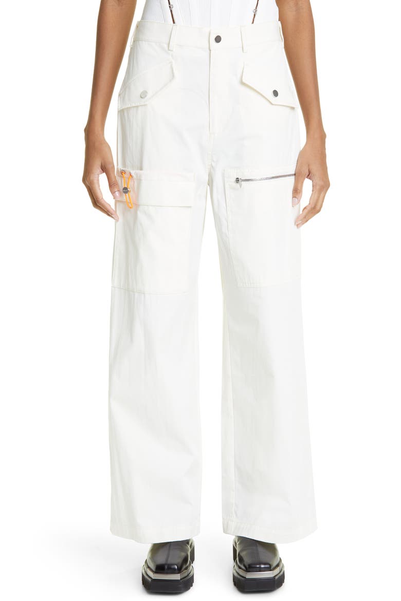 Slouchy Multipocket Wide Leg Twill Pants, Main, color, IVORY