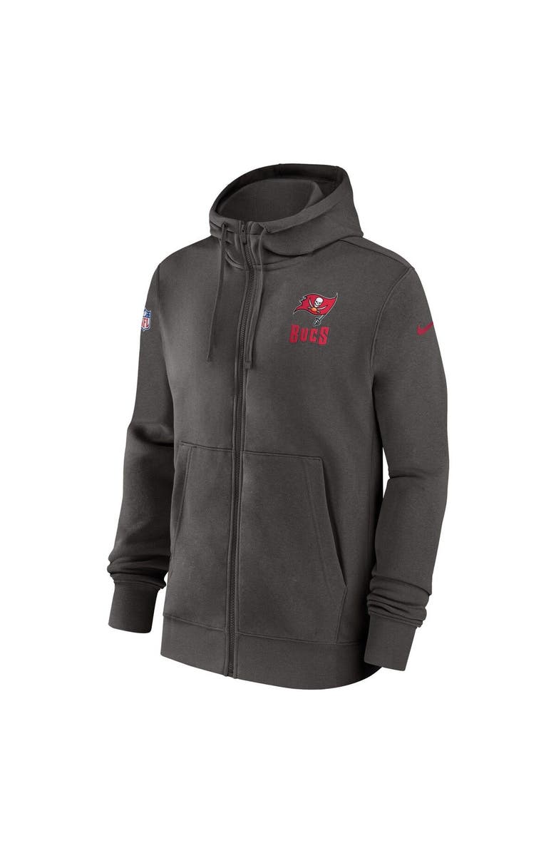 Nike Men's Nike Pewter Tampa Bay Buccaneers 2023/24 Sideline Club Full-Zip Hoodie, Alternate, color, Pewter