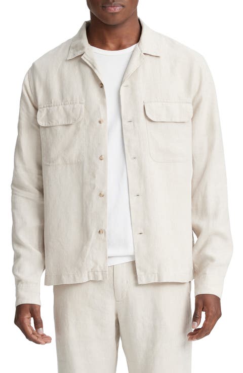 Hemp Button-Up Shirt Jacket