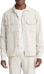 Vince Hemp Button-Up Shirt Jacket