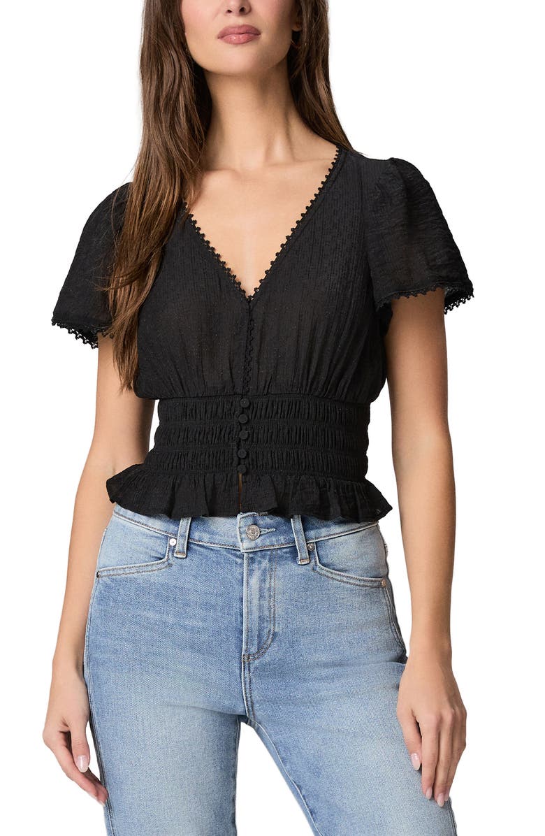 PAIGE Rive V-Neck Top, Main, color, Black