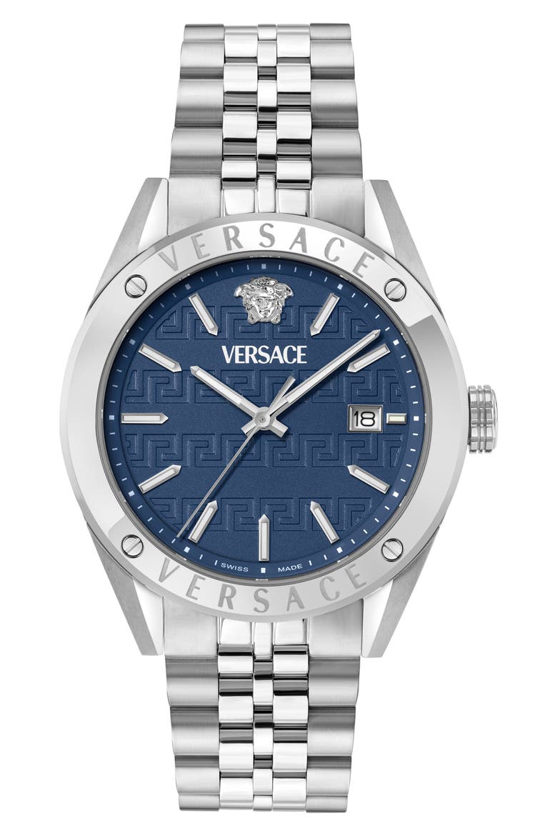 Athletic Bracelet Watch, 41mm, Main, color, STAINLESS STEEL/ BLUE