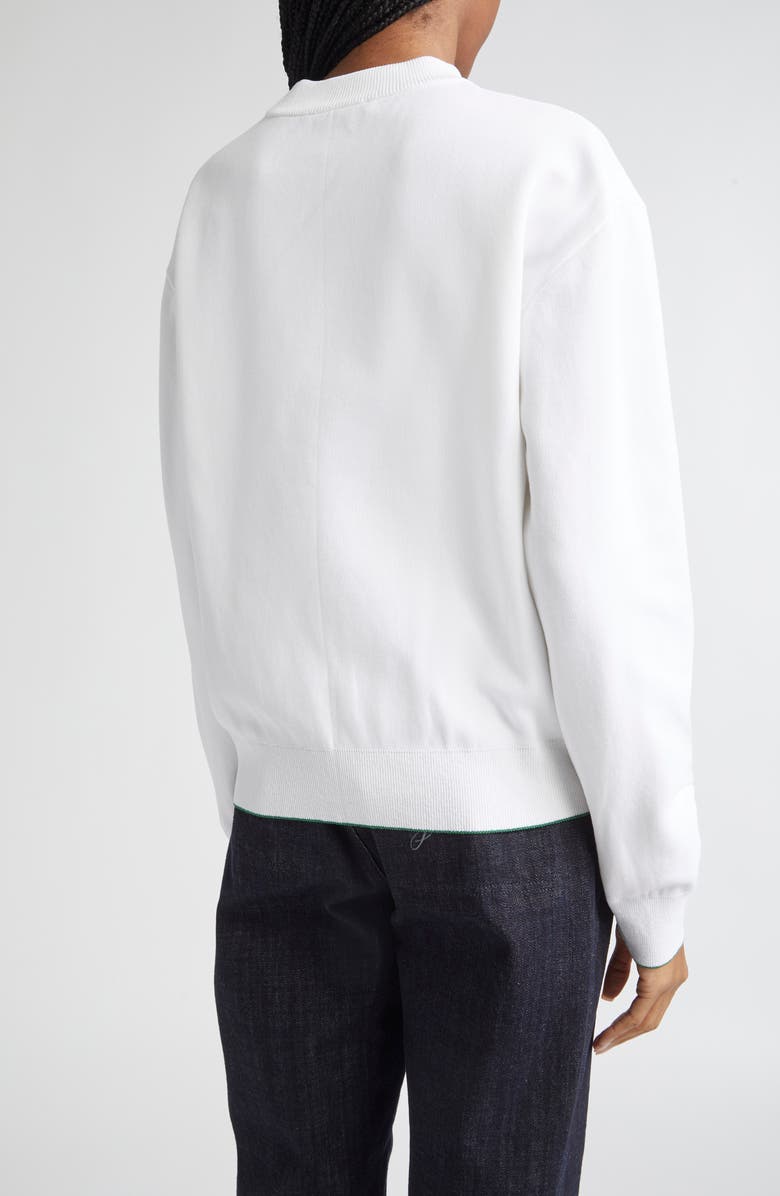 Jacquemus La Maille Venice Embroidered Sweatshirt, Alternate, color, Hotel Address White