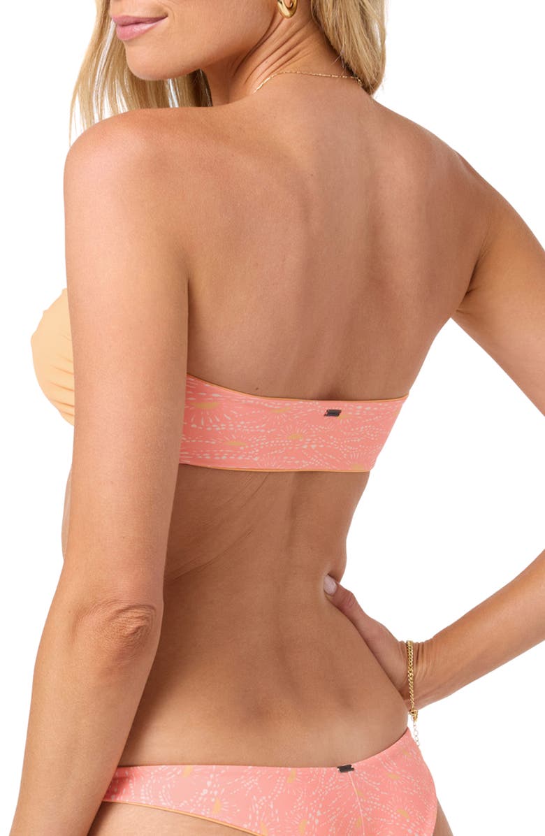 O'Neill Sunshine Bogatel Reversible Tube Bikini Top, Alternate, color, Fusion Coral