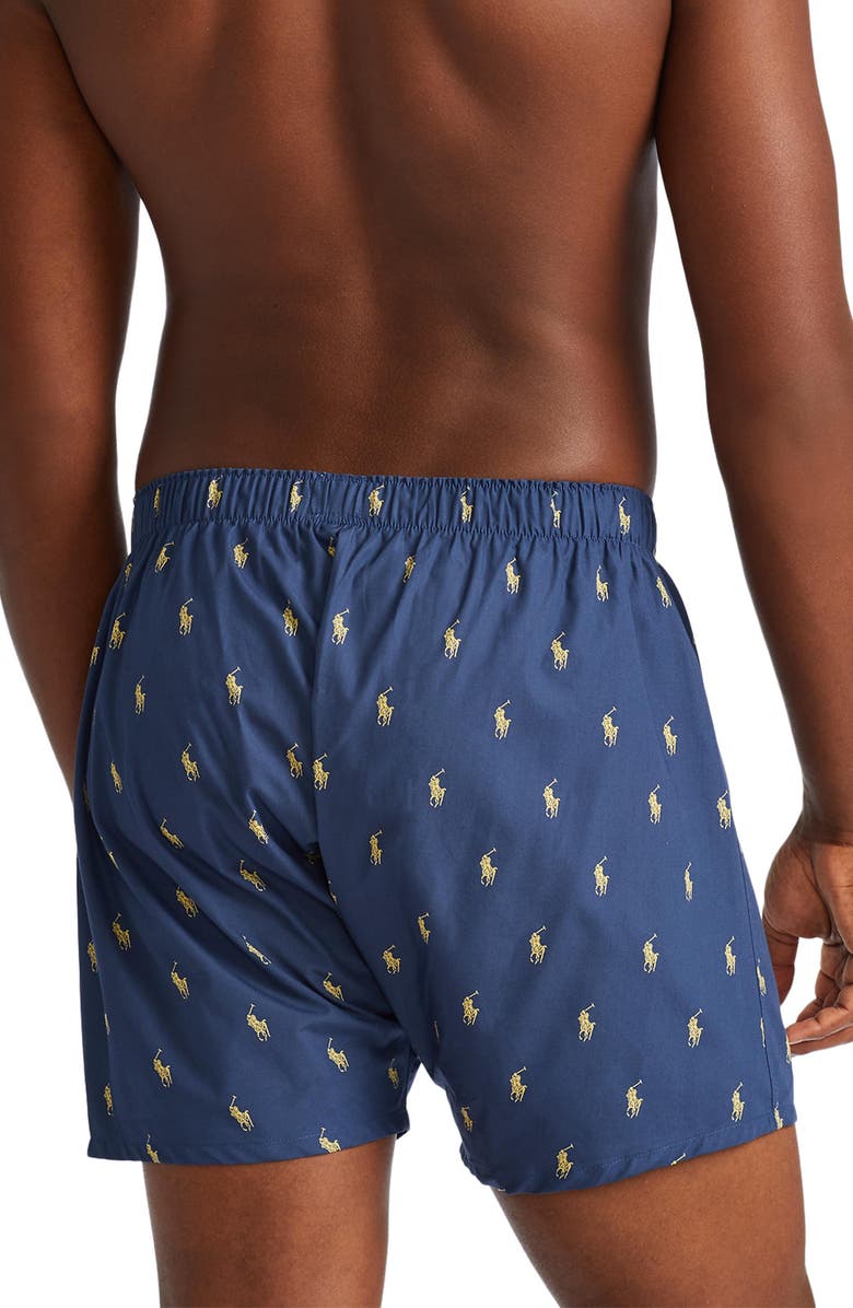 Polo Ralph Lauren Assorted 5-Pack Woven Cotton Boxers, Alternate, color,