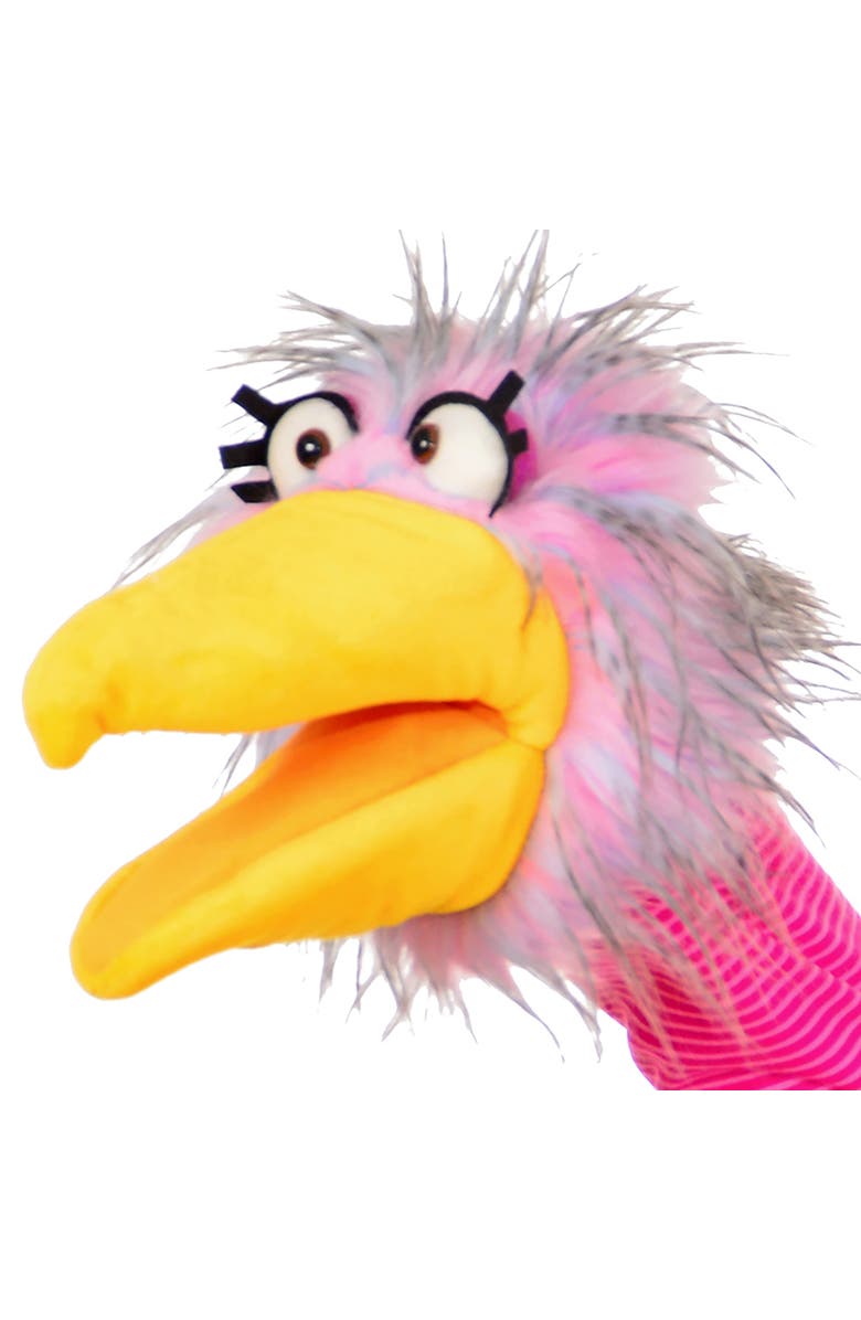 Living Puppets Loops The Pink Bird 21 Inch Plush Hand Puppet, Alternate, color, Pink