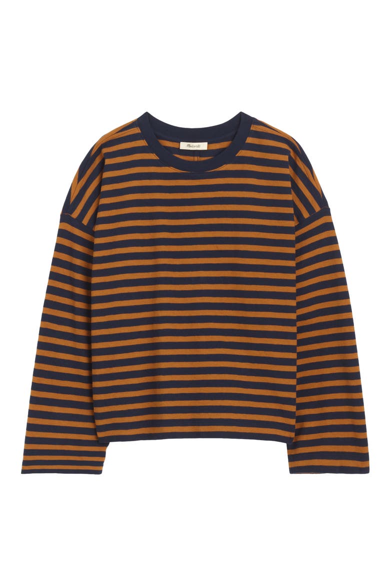 Easy Stripe Long Sleeve Top, Main, color, COTTON SLUB STRIPE