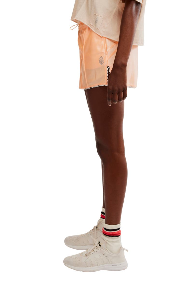 Free People FP Movement Roll With It Shorts, Alternate, color, Pastel Peach