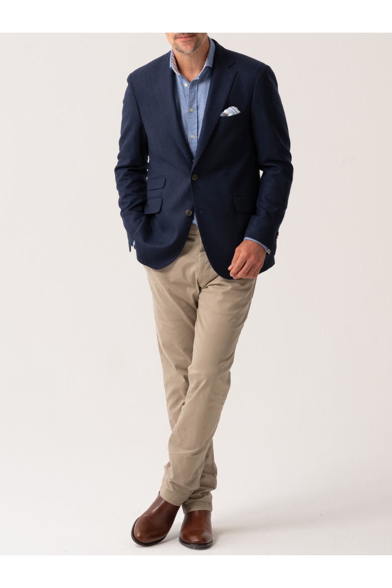 Classic Wool & Cashmere Blend Blazer, Alternate, color, Blue