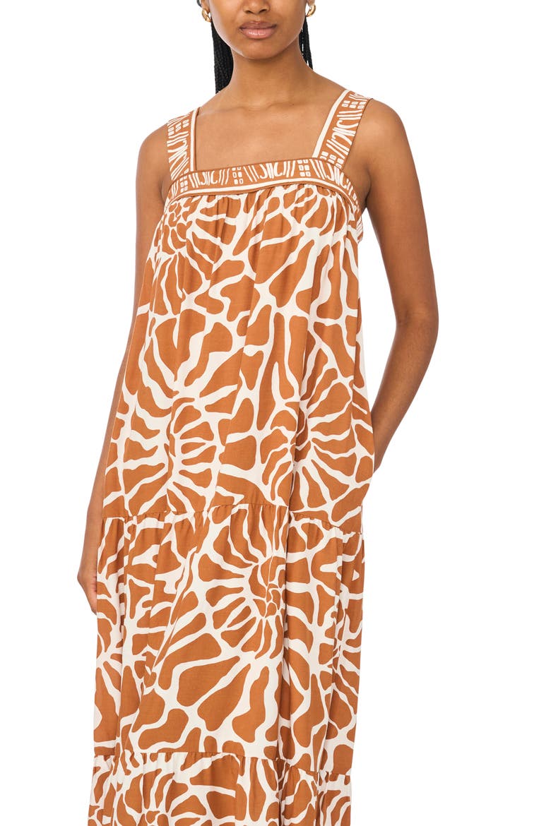 Tie Back Maxi Dress, Alternate, color, ARGAN OIL