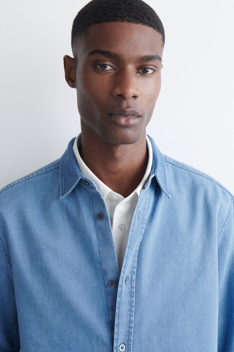Denim Shirt, Alternate, color, BLUE