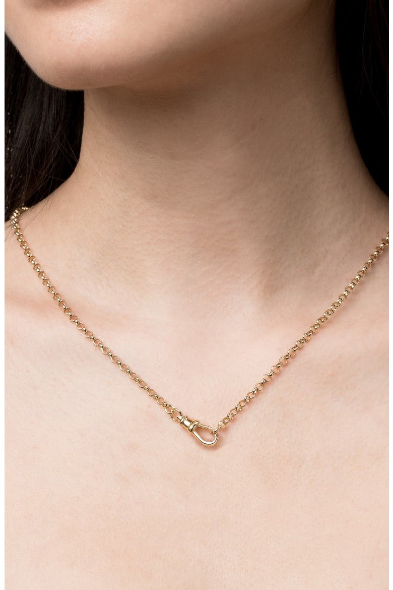 Gold Rolo Chain Necklace, Alternate, color, Yellow Vermeil