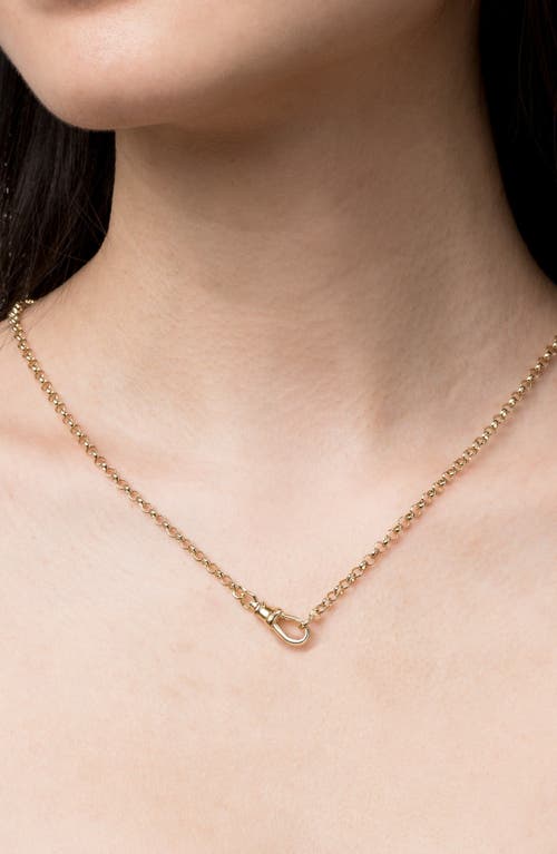 Aurate New York Gold Rolo Chain Necklace In White