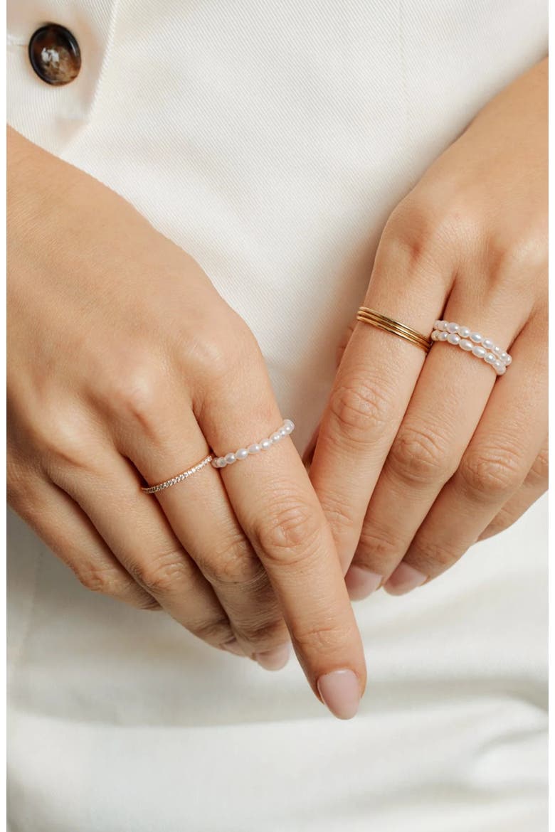 Pearl Strand Ring, Alternate, color, Gold Vermeil