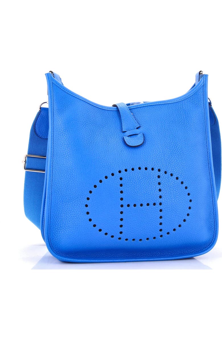 Pre-Owned Hermes Evelyne Bag Gen III Clemence PM, Alternate, color, Bleu Hydra