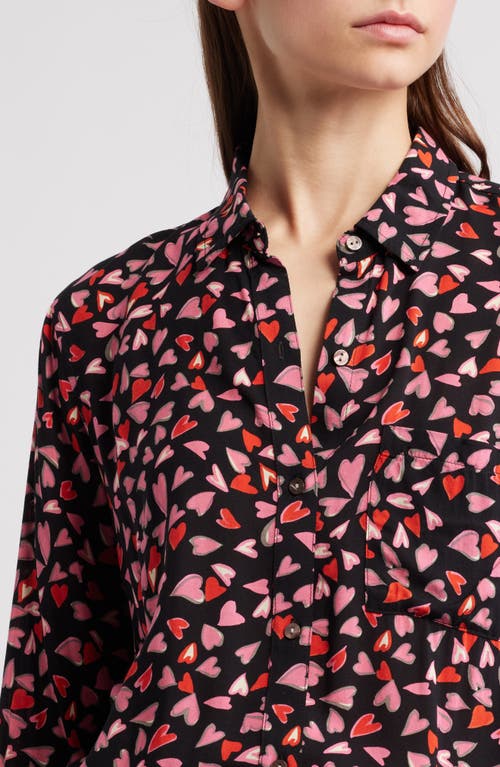 Rails Josephine Love Struck Shirt Col: Red/pink, Size: L In Love Struck
