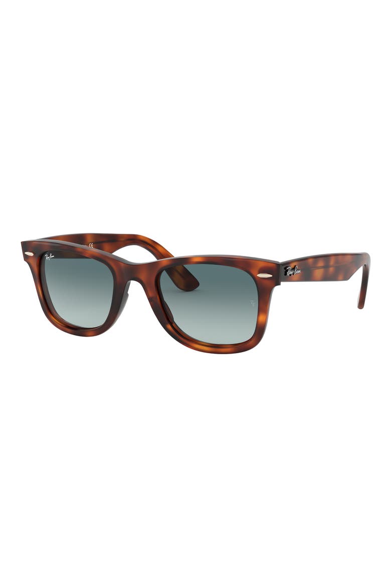 50mm Wayfarer Ease Gradient Sunglasses, Alternate, color, RED HAVANA