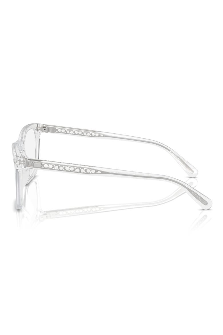 57mm Square Optical Glasses, Alternate, color, TRANSPARENT CLEAR / DEMO LENS