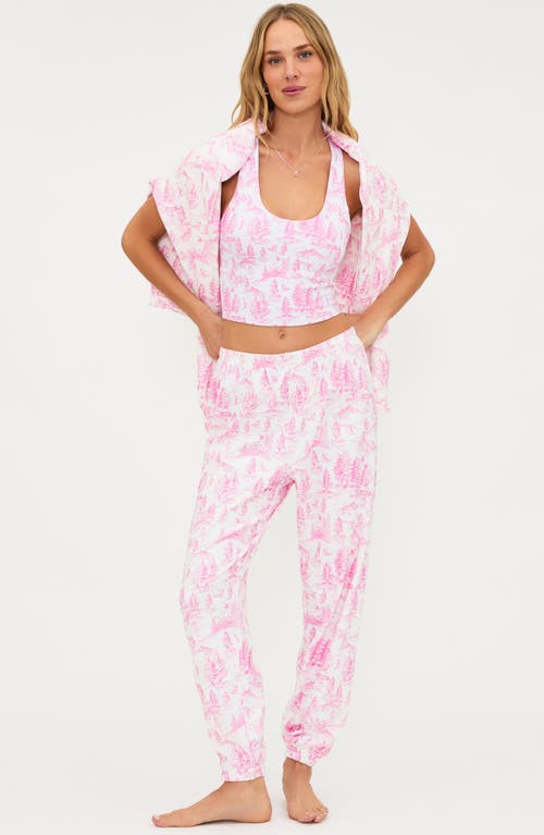 Beach Riot Georgie Print Sweatpants In Pink