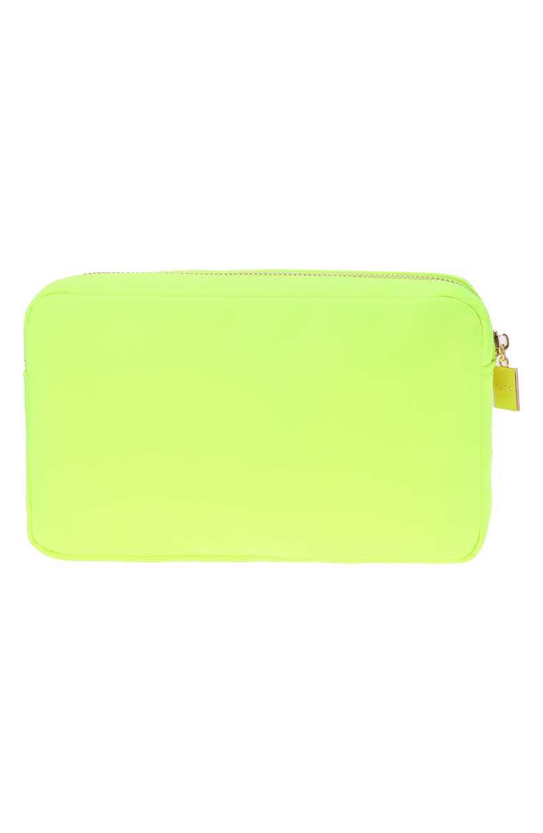 Bloc Bags Medium Smiley Cosmetics Bag, Alternate, color, Neon Yellow